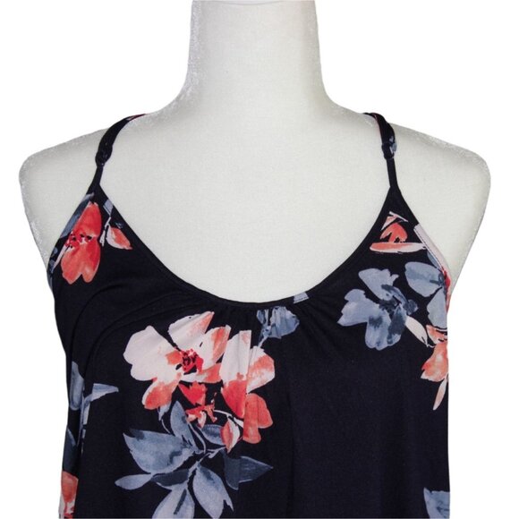Linea Donatella Light Weight Floral Tank Top-Blue-Size Small-NWT - Picture 2 of 9